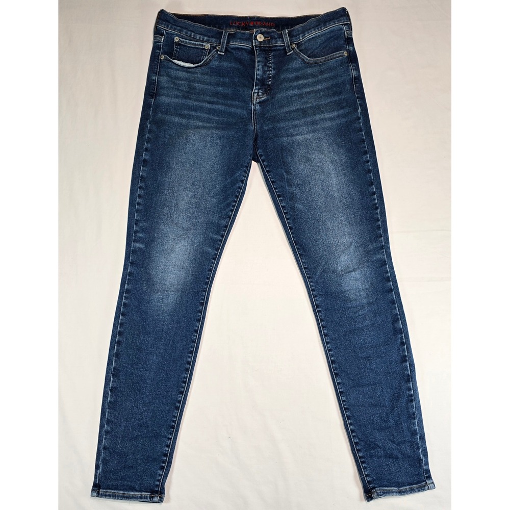 Lucky Brand Womens Skinny Jeans Dark Wash Denim 7W15338 Size 14/32 L